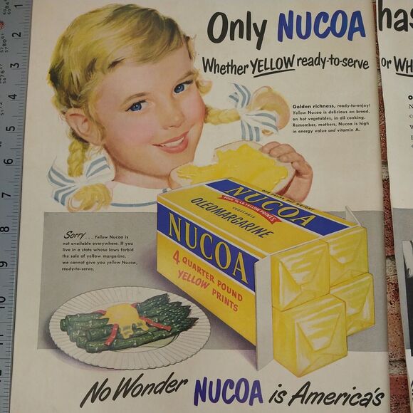 Nucoa Oleo Margarine - Large 2-Pg 21x13 - 1950 Orig Retro Vtg PRINT AD Ephemera - Picture 12 of 15